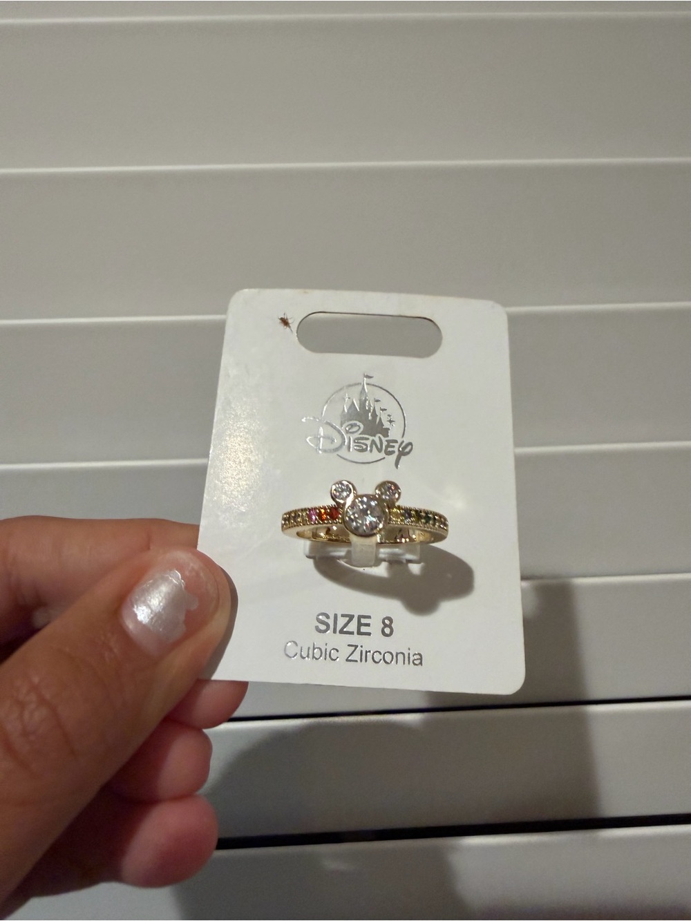 Disney Gold-tone Mickey Ring with multi colored Stones